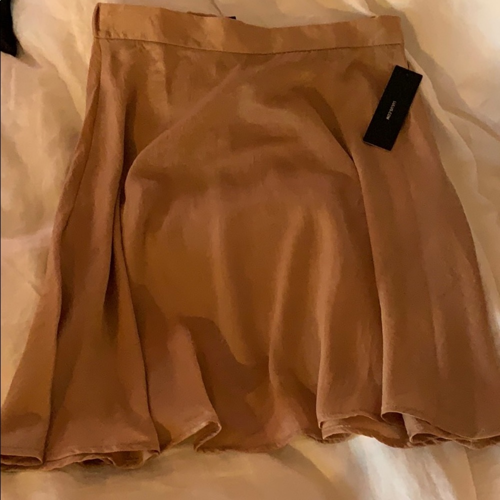 High waisted silk skirt